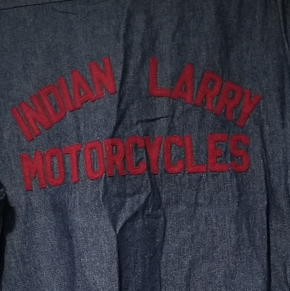 Indian Larry Motorcycle Other - SOLD.     Indian Larry Motorcycle Denim Work Shirt